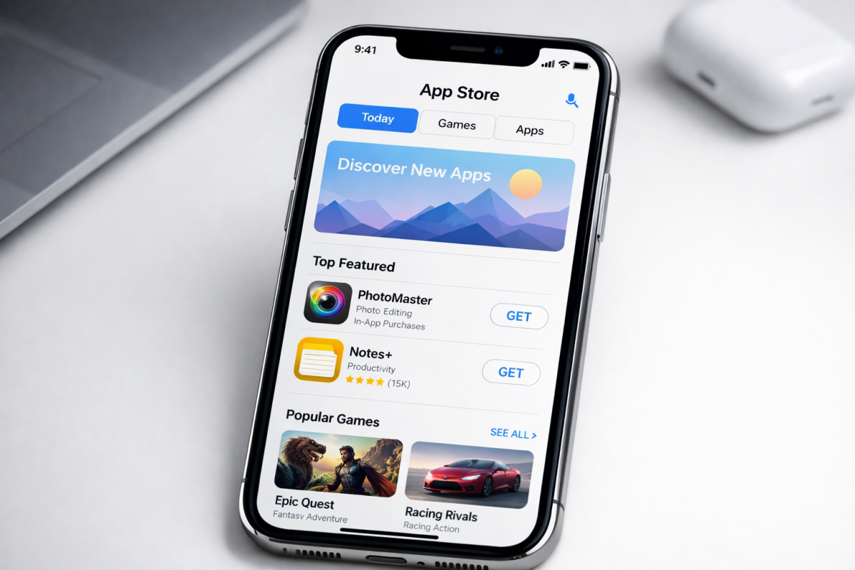 Mobile app ad requirements checklist illustration