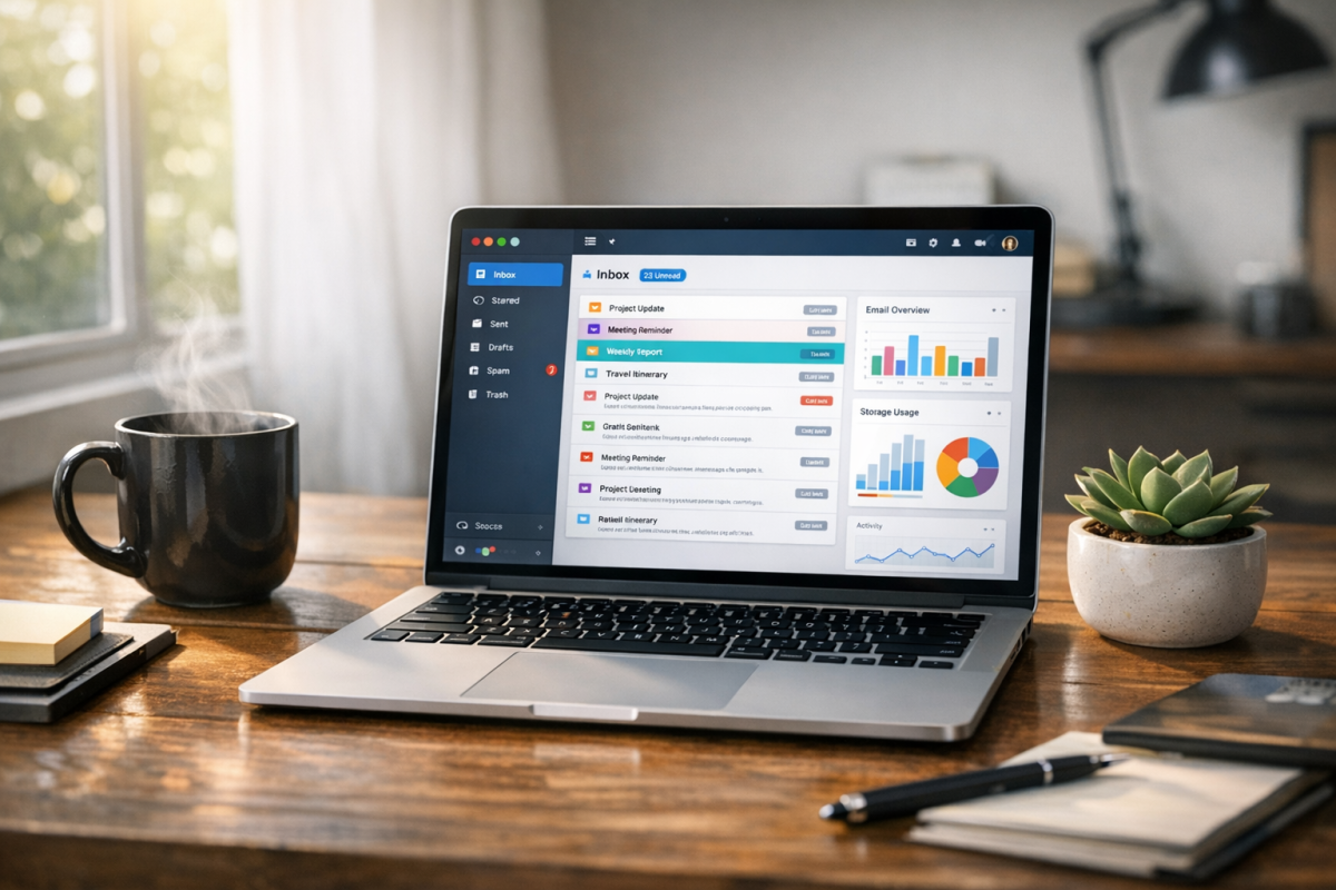 Email marketing dashboard with recurring commission stats