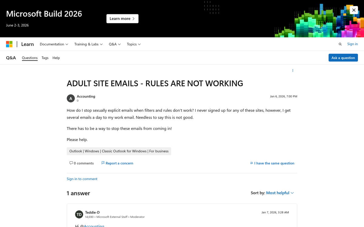 Warning sign for explicit content online