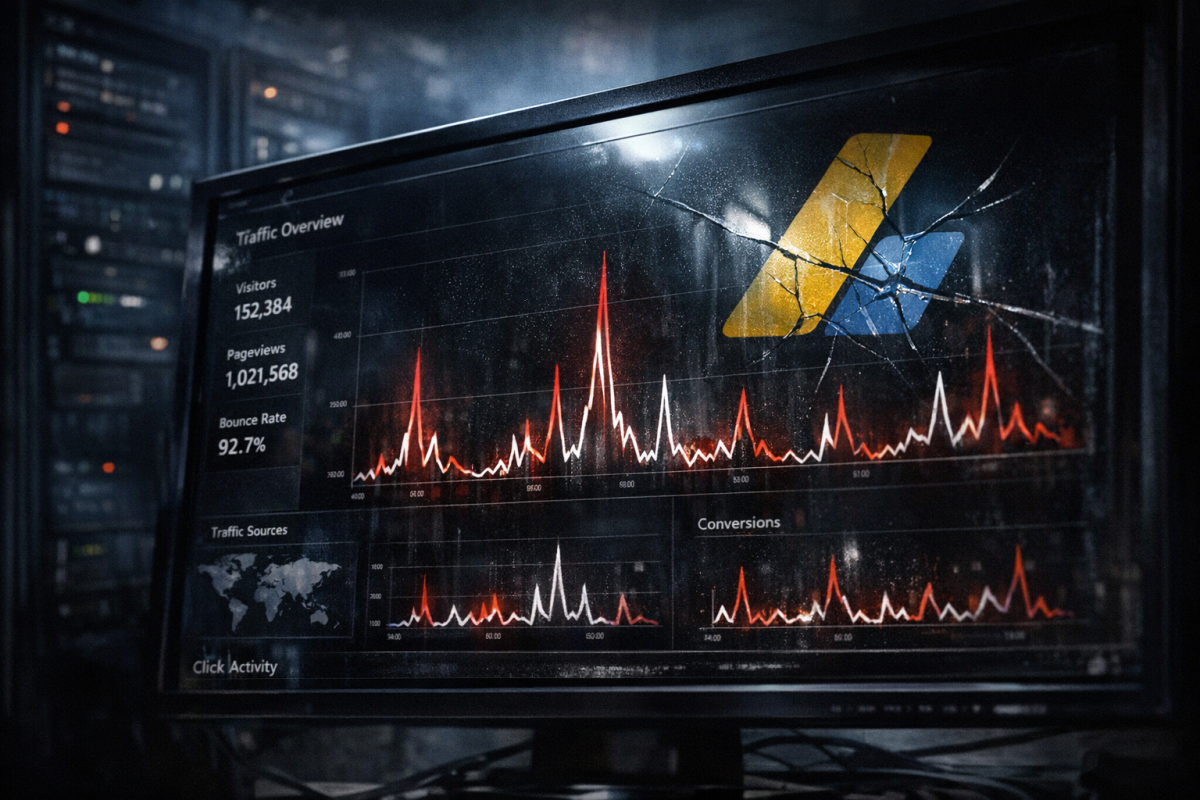 Warning sign over cheap traffic sources