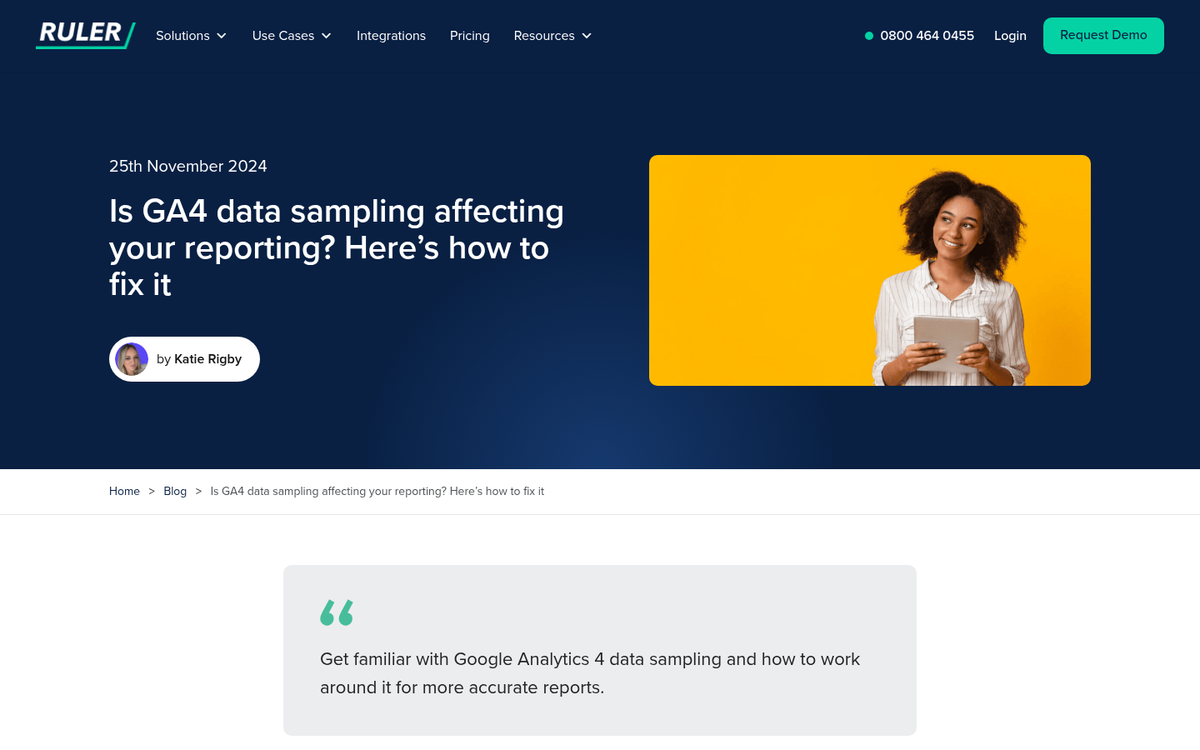 GA4 dashboard showing customization limitations