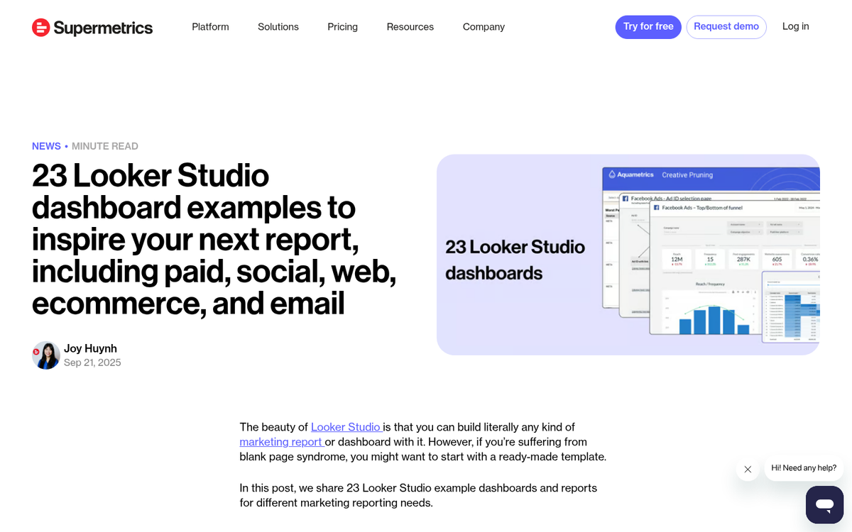 Third-party analytics dashboard customization interface screenshot