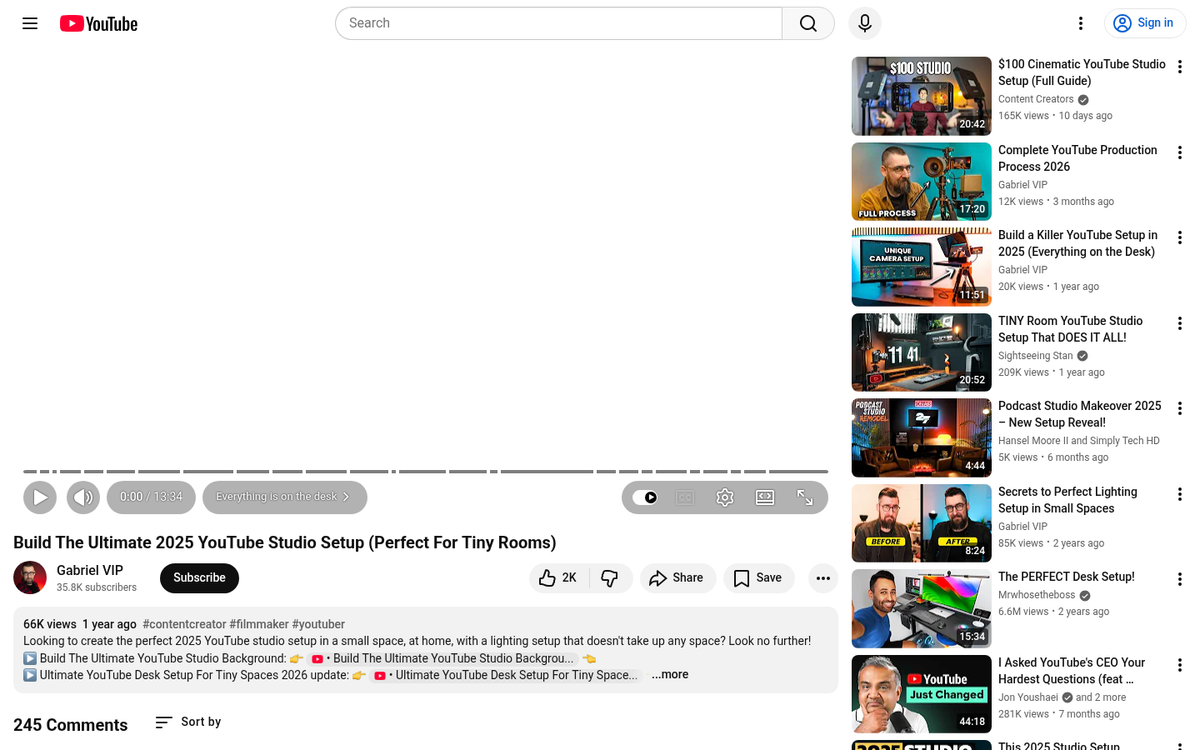 Person filming video with professional camera