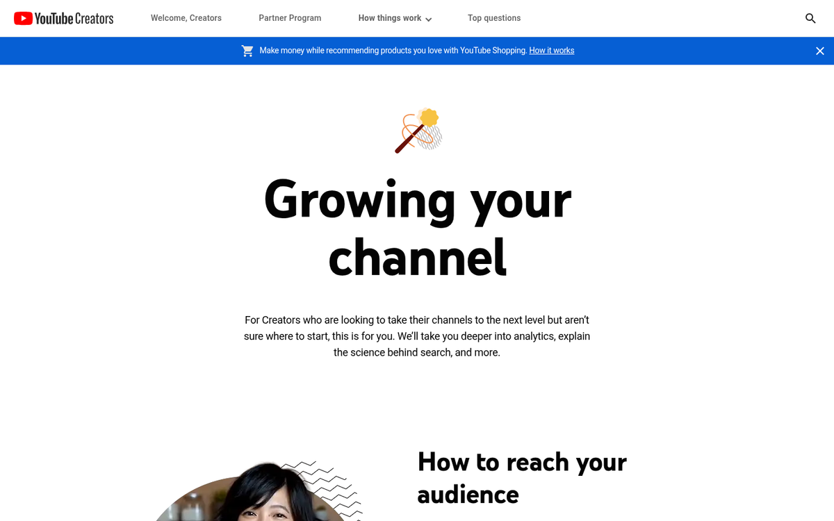 Person filming video for YouTube channel