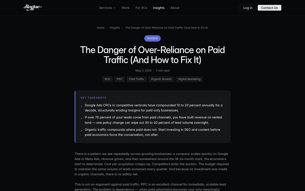 Person stressed over expensive website traffic costs