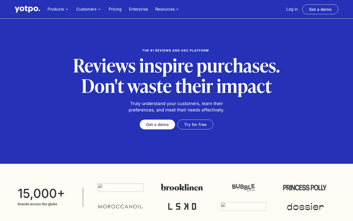 Yotpo product reviews plugin interface screenshot