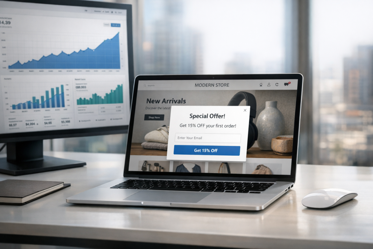 Justuno conversion marketing plugin dashboard interface