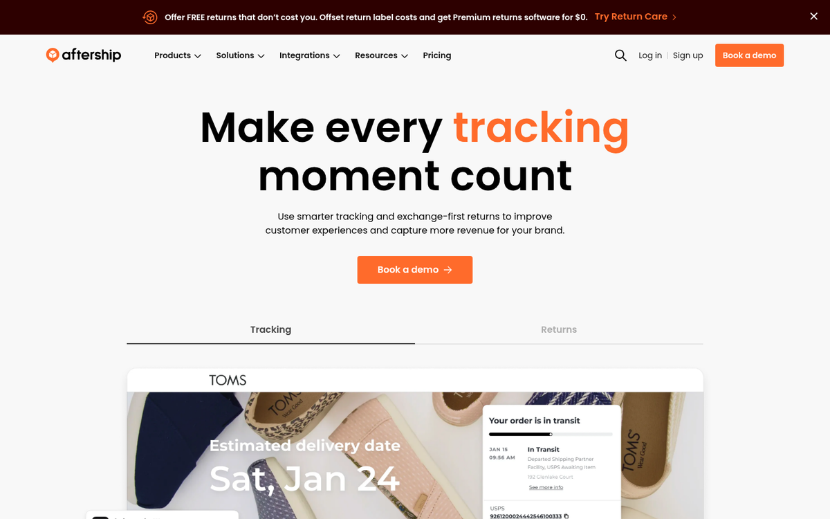 AfterShip BigCommerce plugin dashboard interface