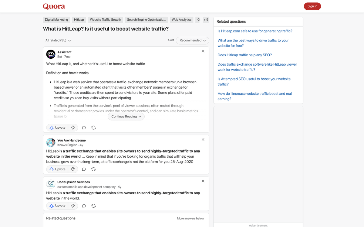 Autosurf traffic exchange website screenshot