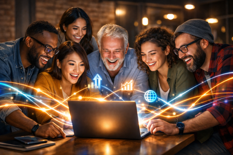 Person reviewing Facebook marketing strategy notes