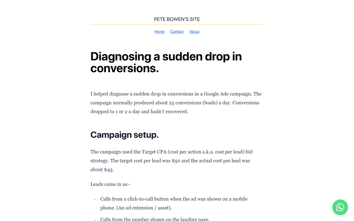 AdWords campaign settings recently modified by user