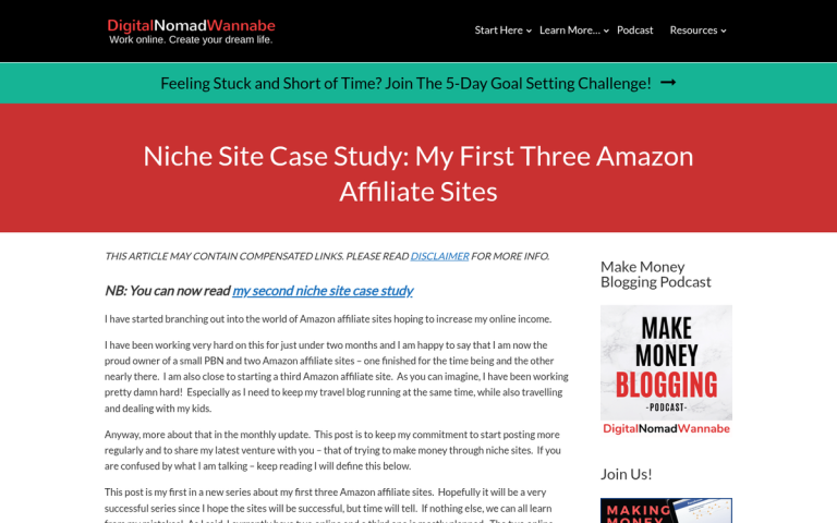 Niche Amazon store product category page