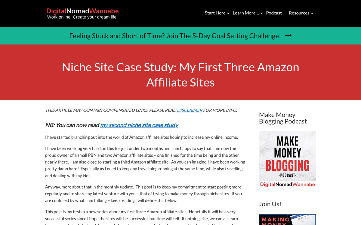 Niche Amazon store product category page