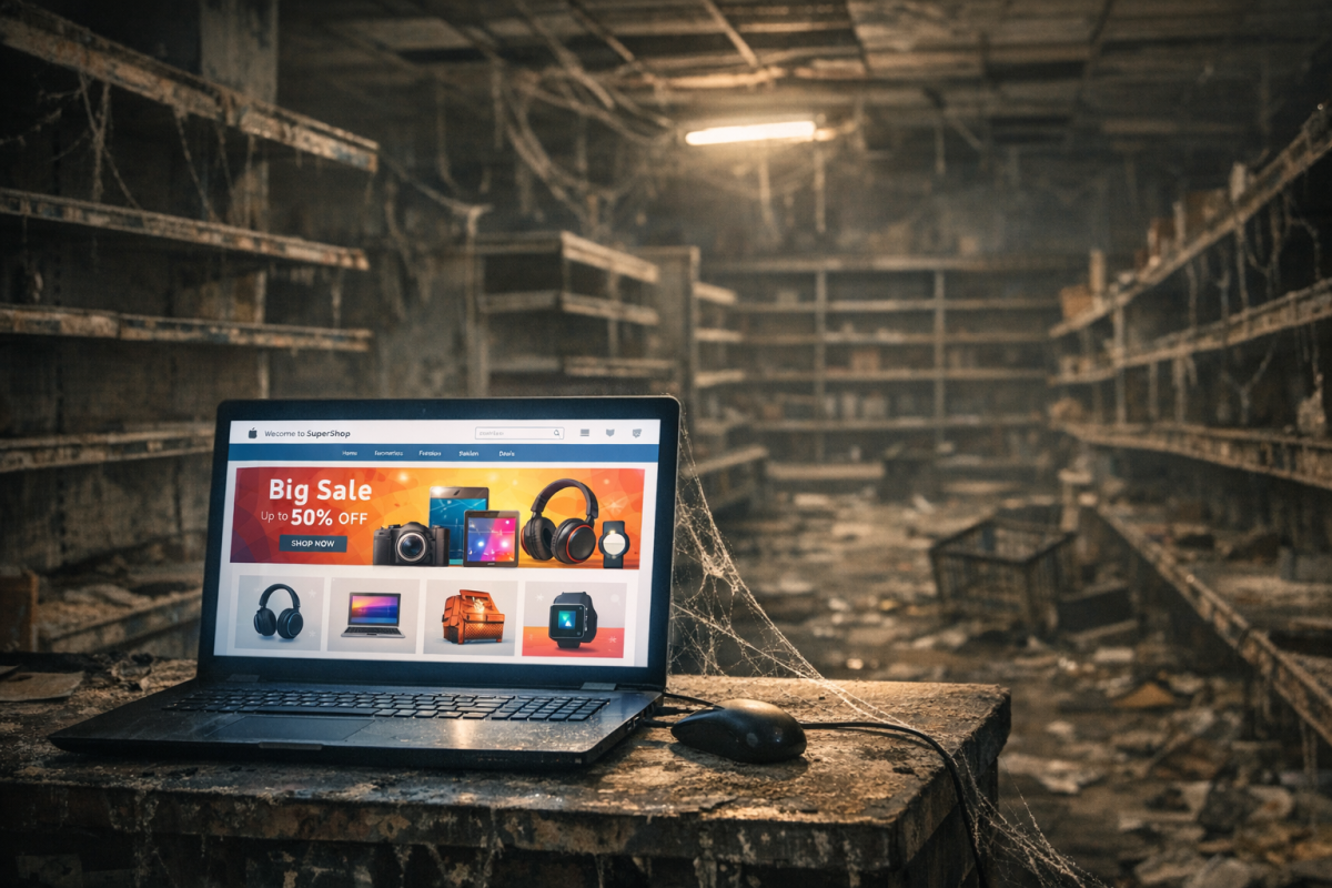 Outdated hosted store software interface comparison