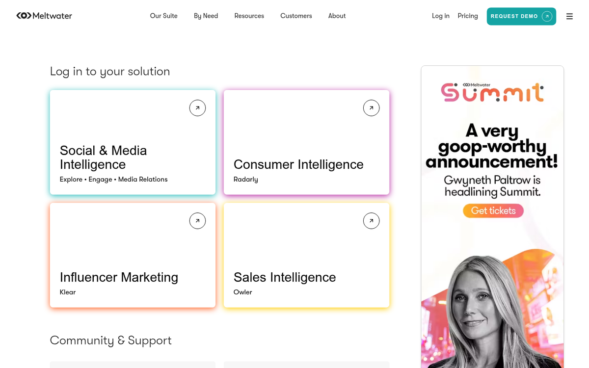 Influencer platform dashboard showing prospect search results
