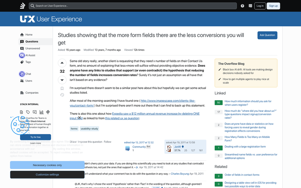 Simple registration form with few fields