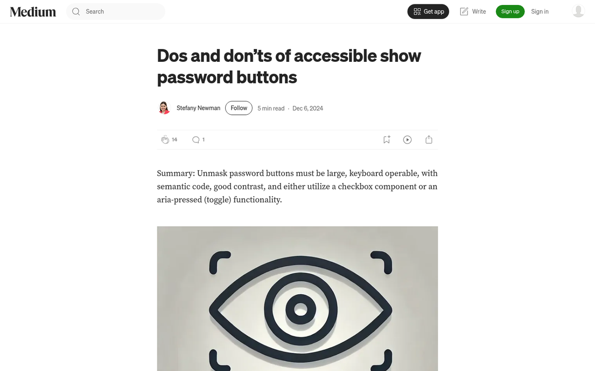 Password field showing visible text input