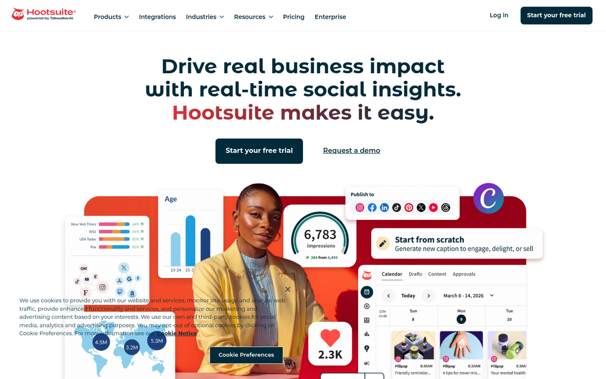 Engaged users interacting with viral website content