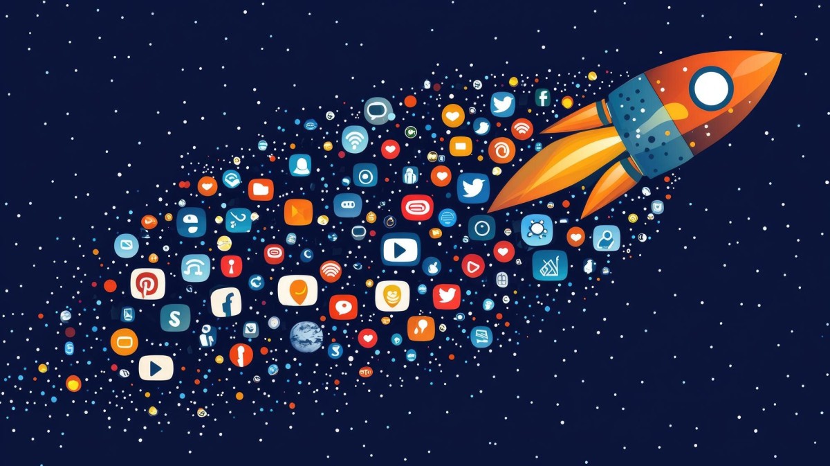 Megaphone broadcasting content to large audience