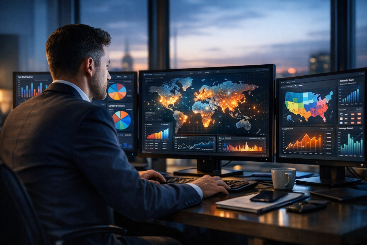 Targeted online advertising campaign dashboard interface