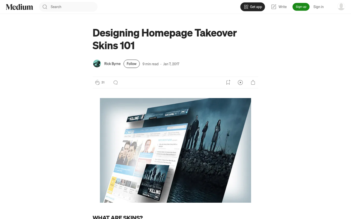 Gutter whitespace ad placement example