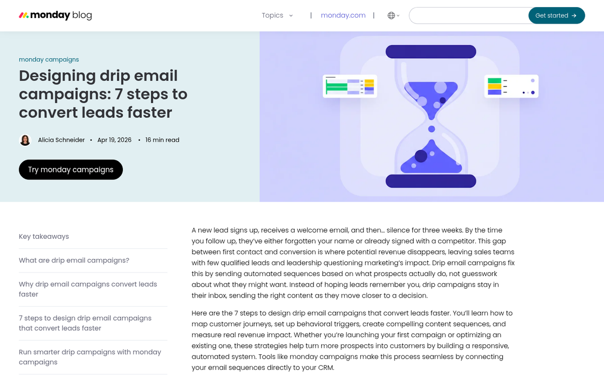 Drip campaign email sequence flowchart diagram