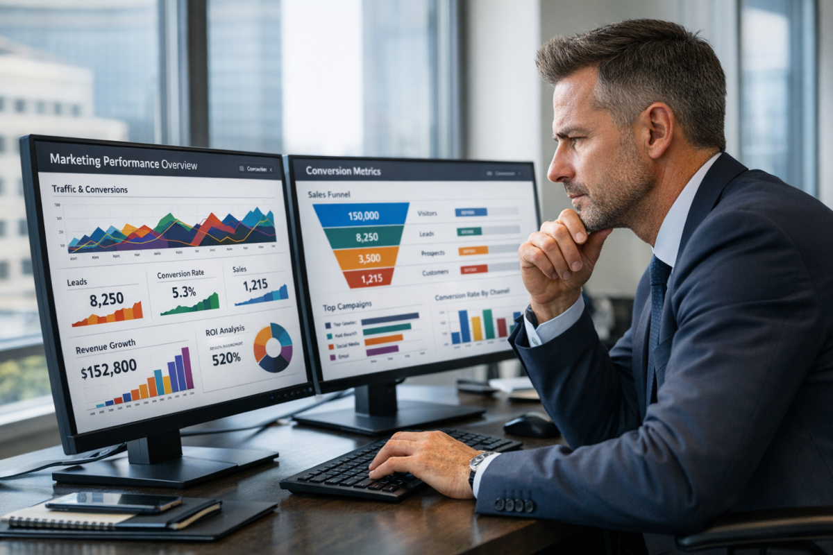 Bar chart comparing conversion rates and quality scores