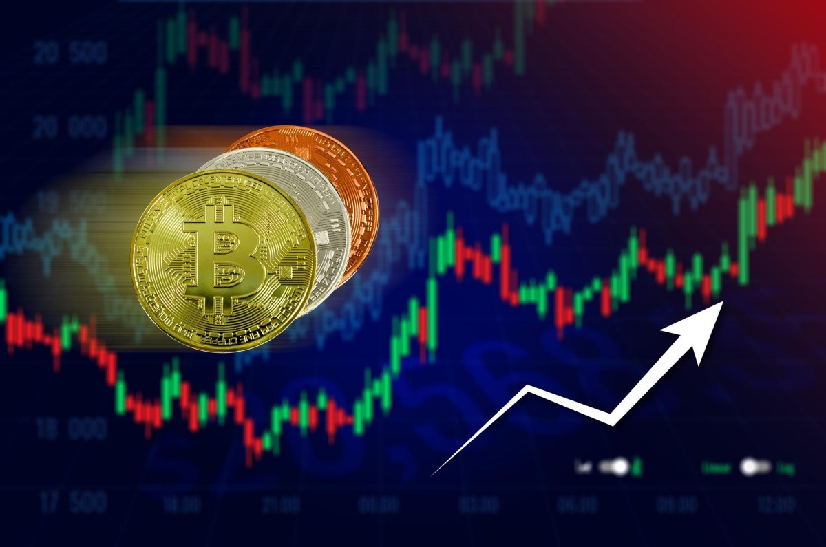 Forex trading charts and cryptocurrency symbols