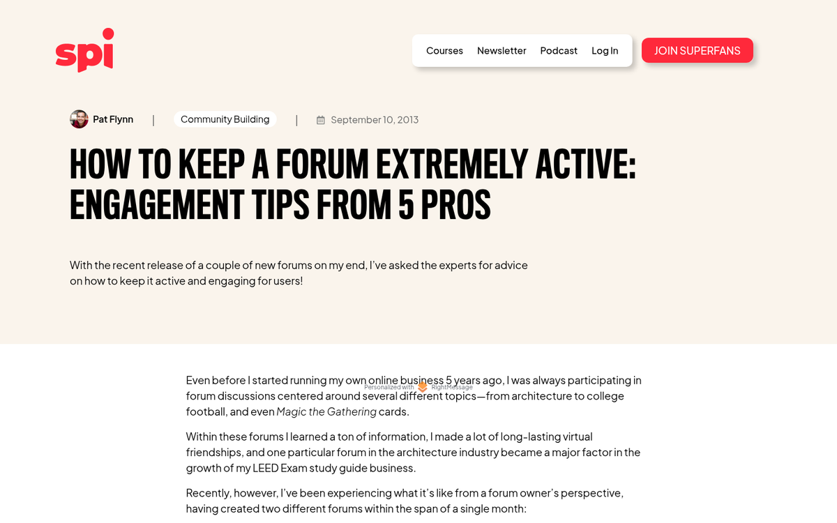 Person actively engaging in online forum discussion