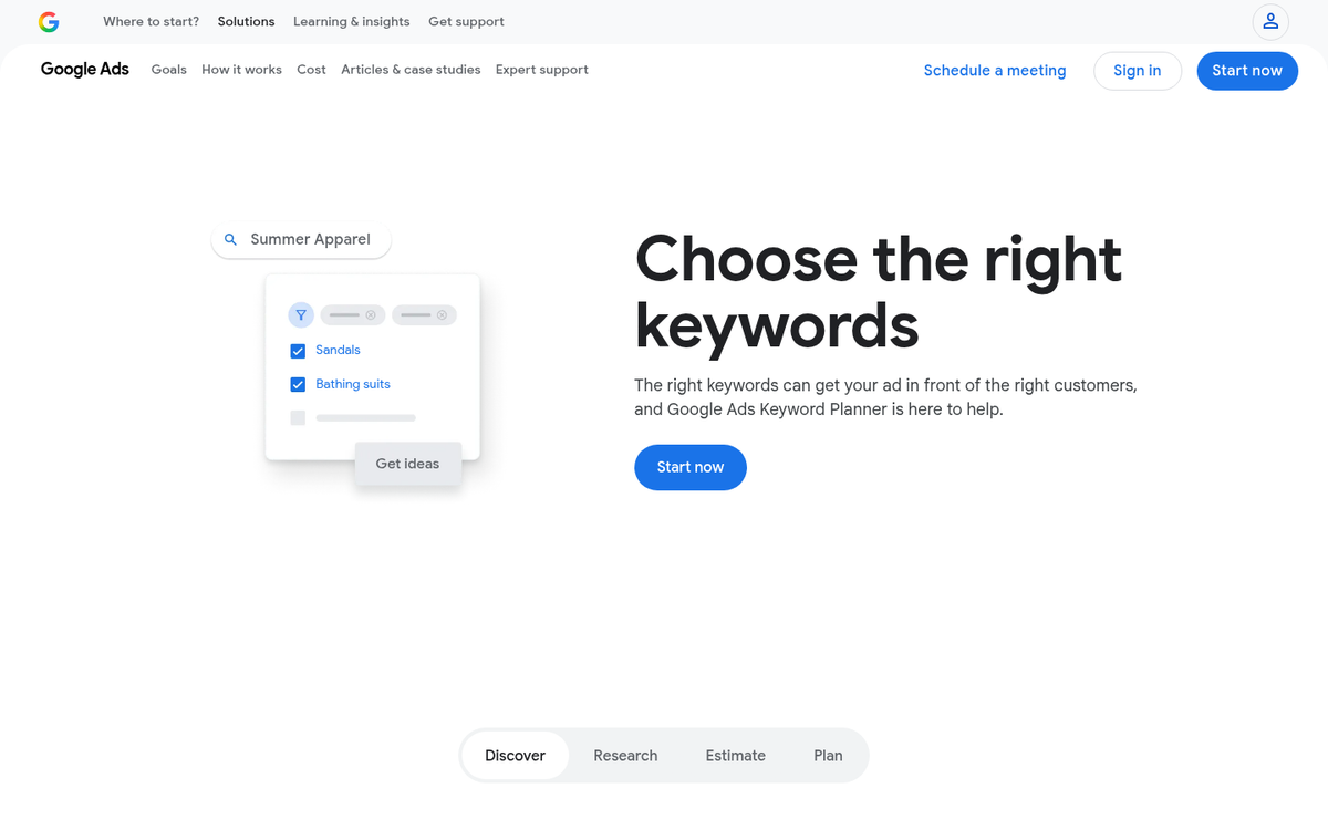 Person selecting keywords for SEO strategy