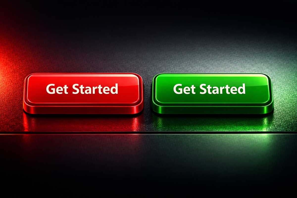 Colorful urgent call to action button