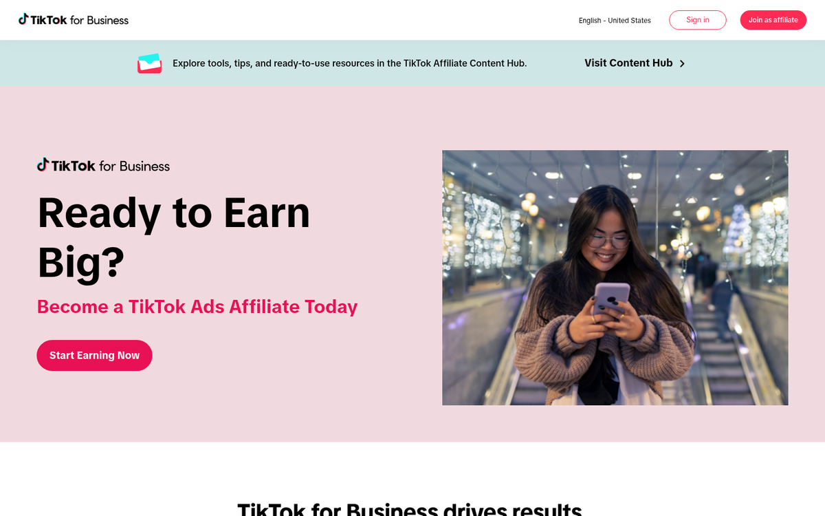 TikTok app interface on mobile screen