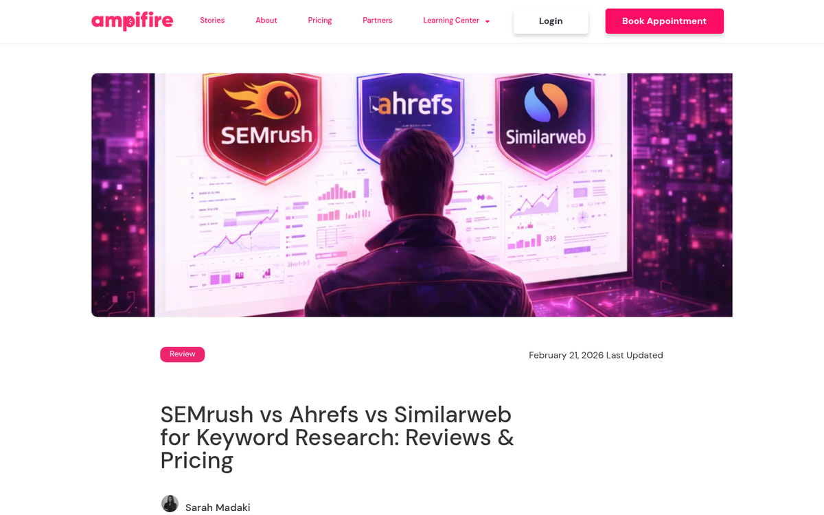 Alexa website ranking summary results page