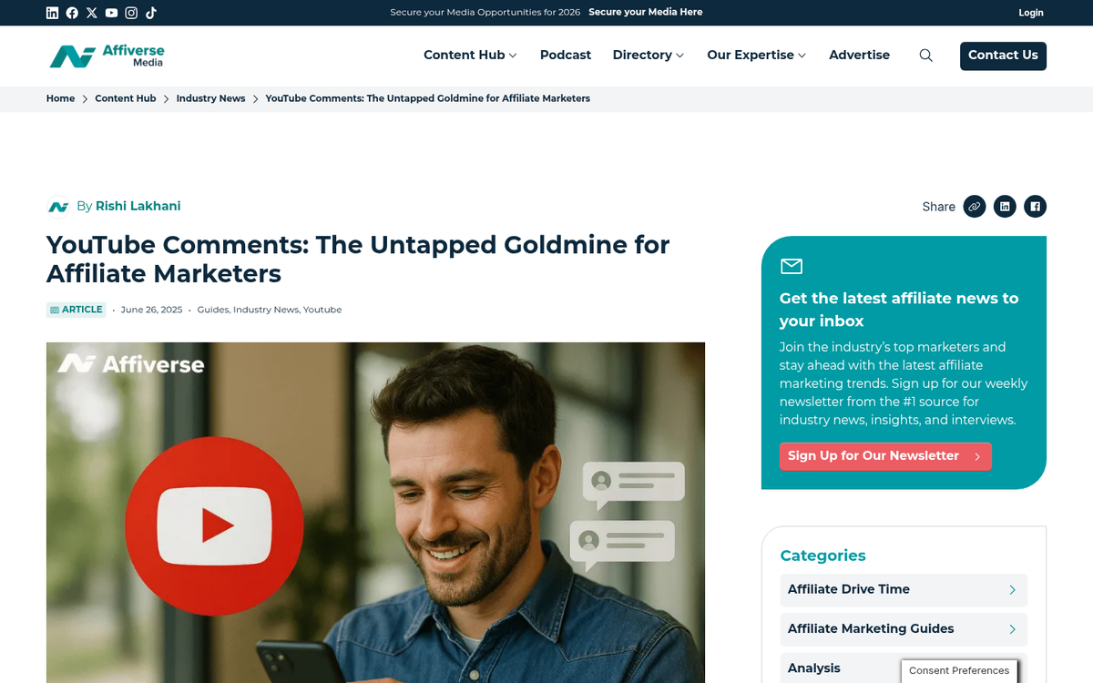 Person reviewing affiliate program earnings online