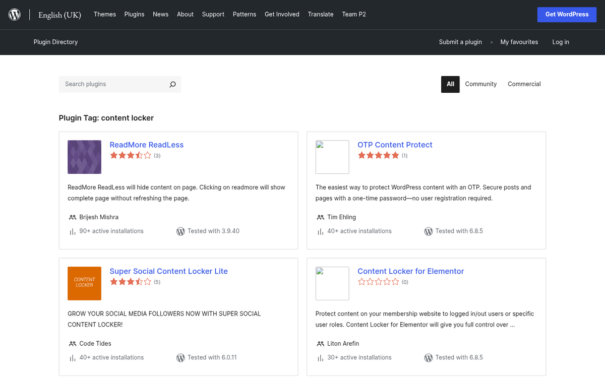 Social media content locker blocking webpage access