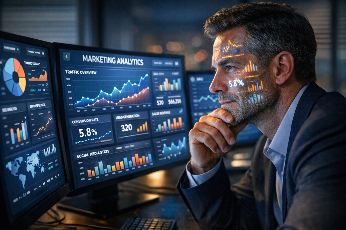 Performance advertising funnel converting leads to sales