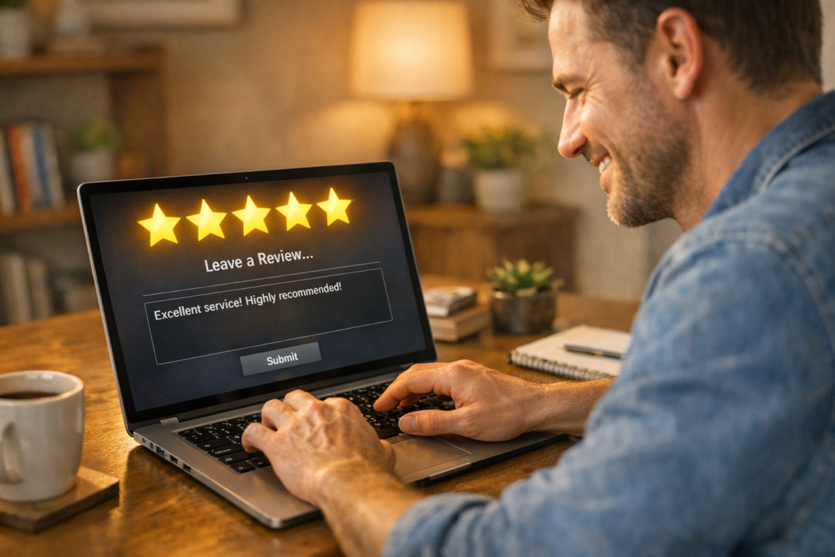 Instructor asking students for course reviews