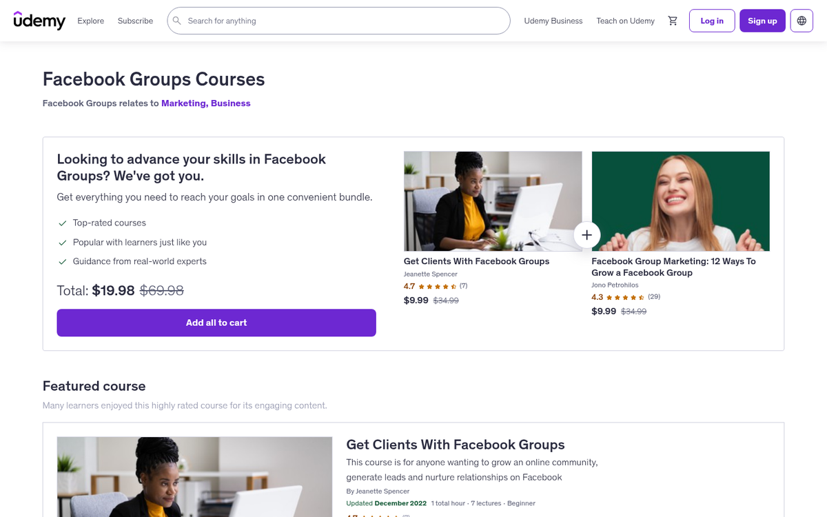 Udemy community forum discussion page screenshot