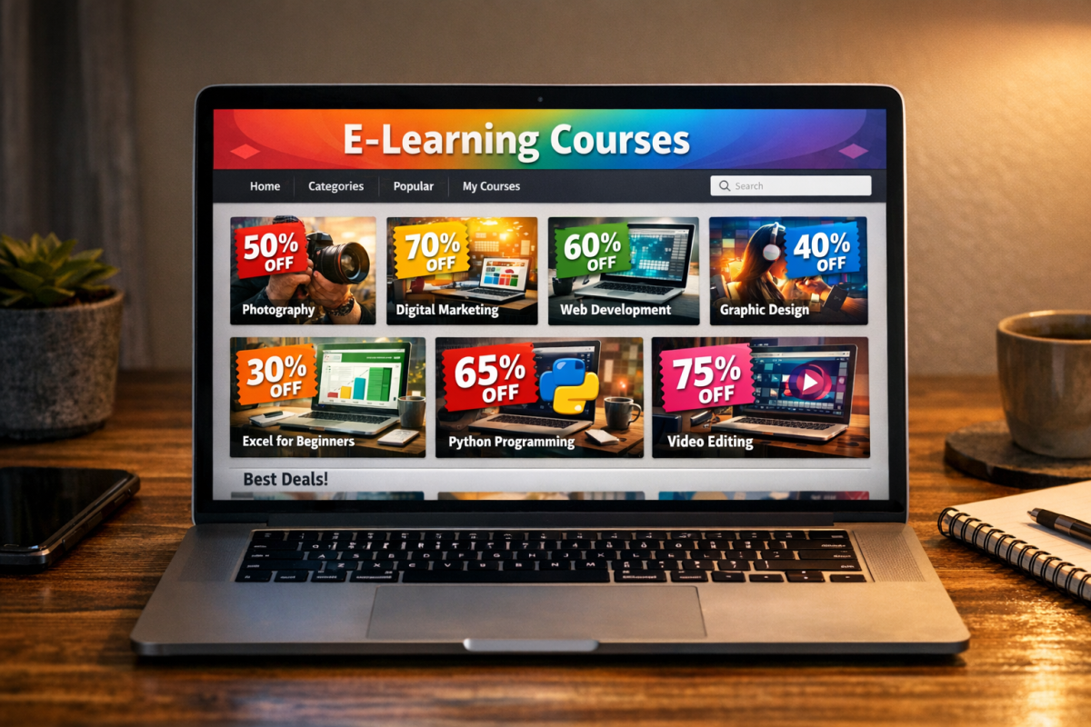 Udemy sale promotional banner with discount pricing