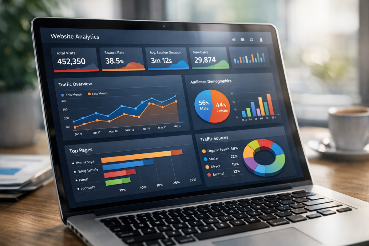 Direct traffic sources shown as unknown