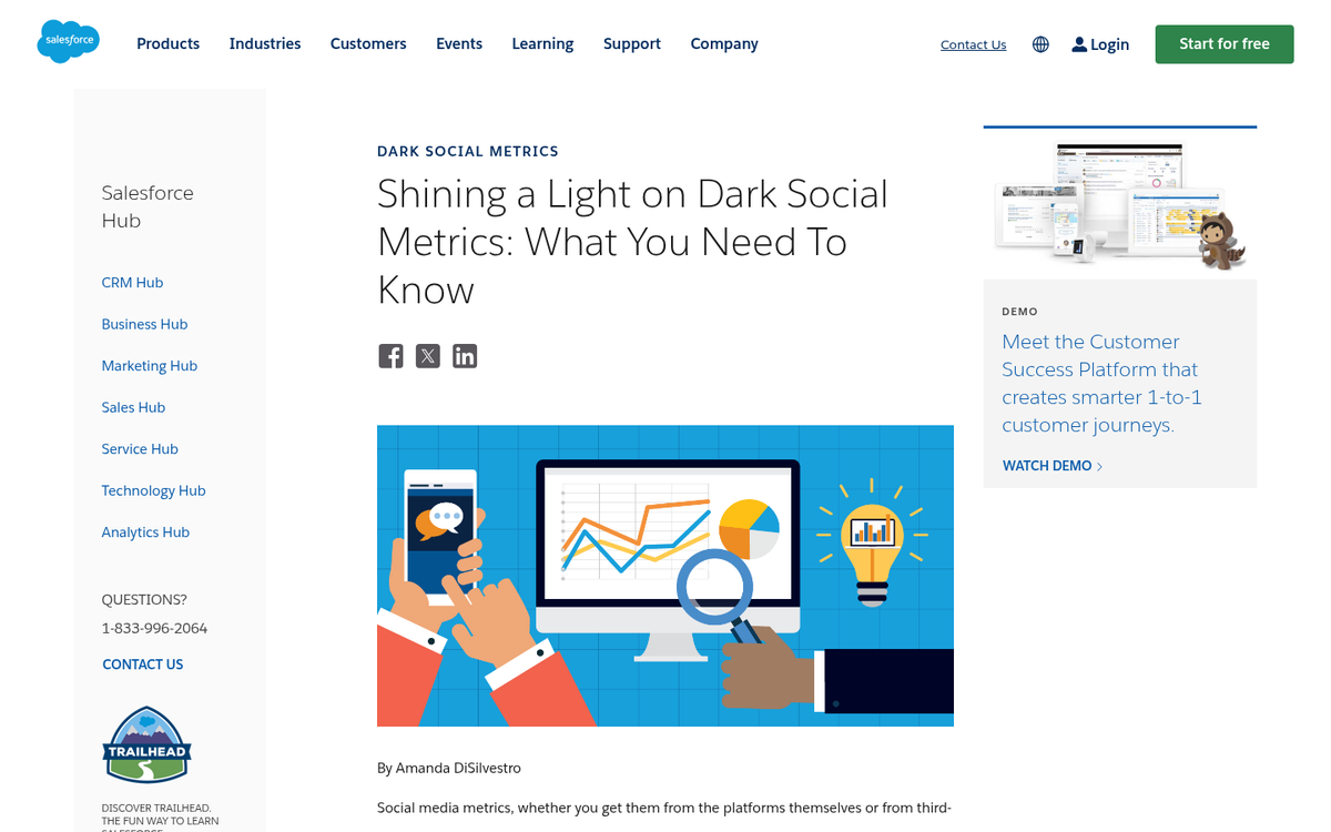 Dark social traffic sources analytics dashboard