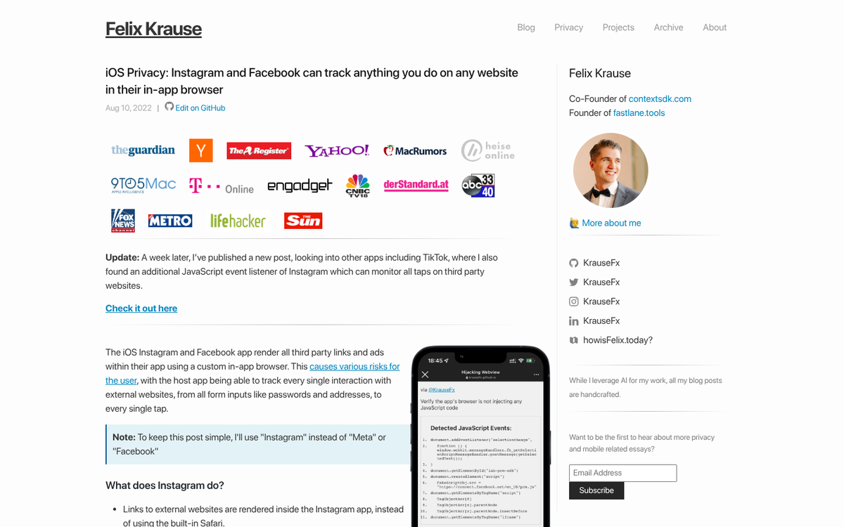 Mobile app displaying website traffic analytics