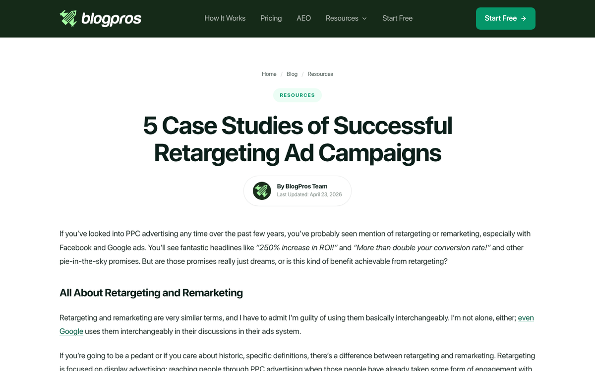 Myfix Cycles retargeting ad campaign example