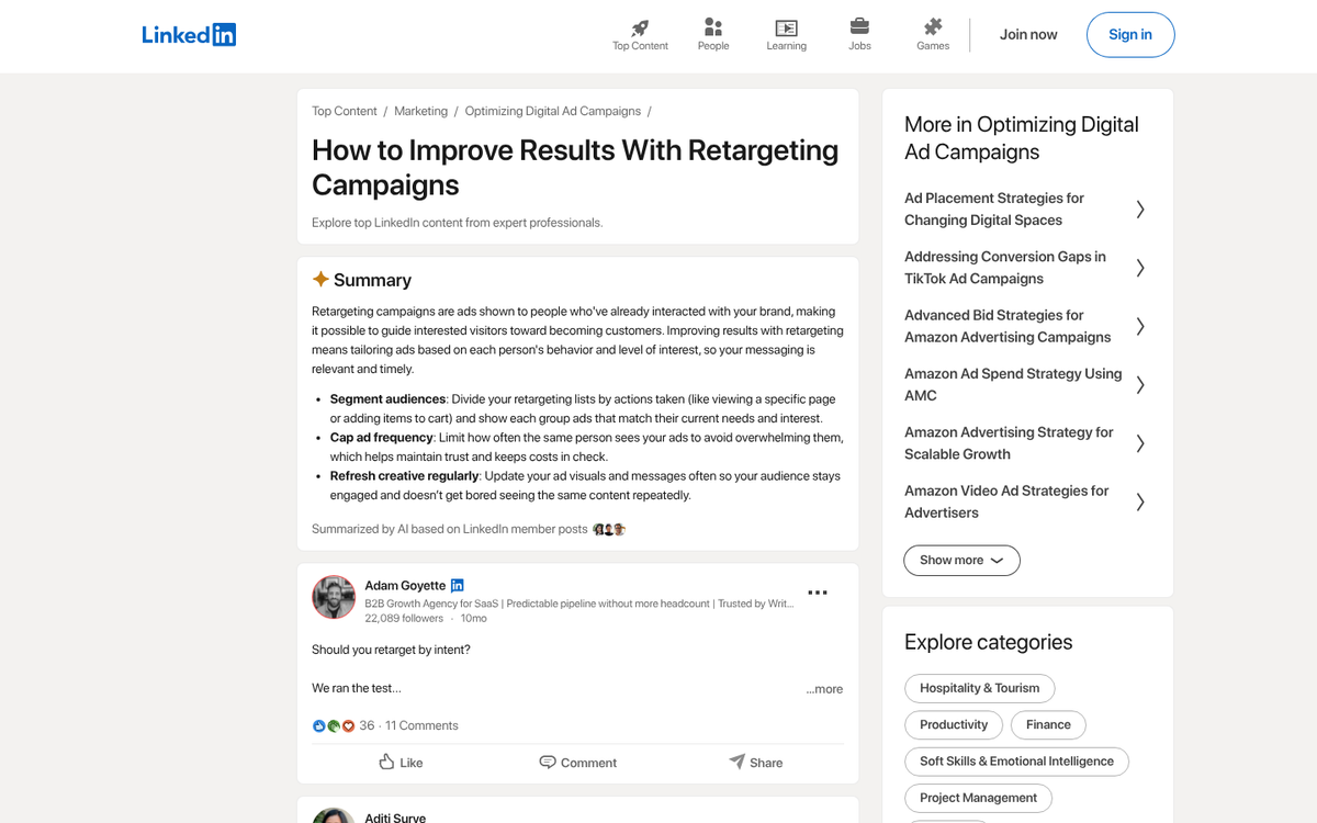 User sharing retargeting campaign success story