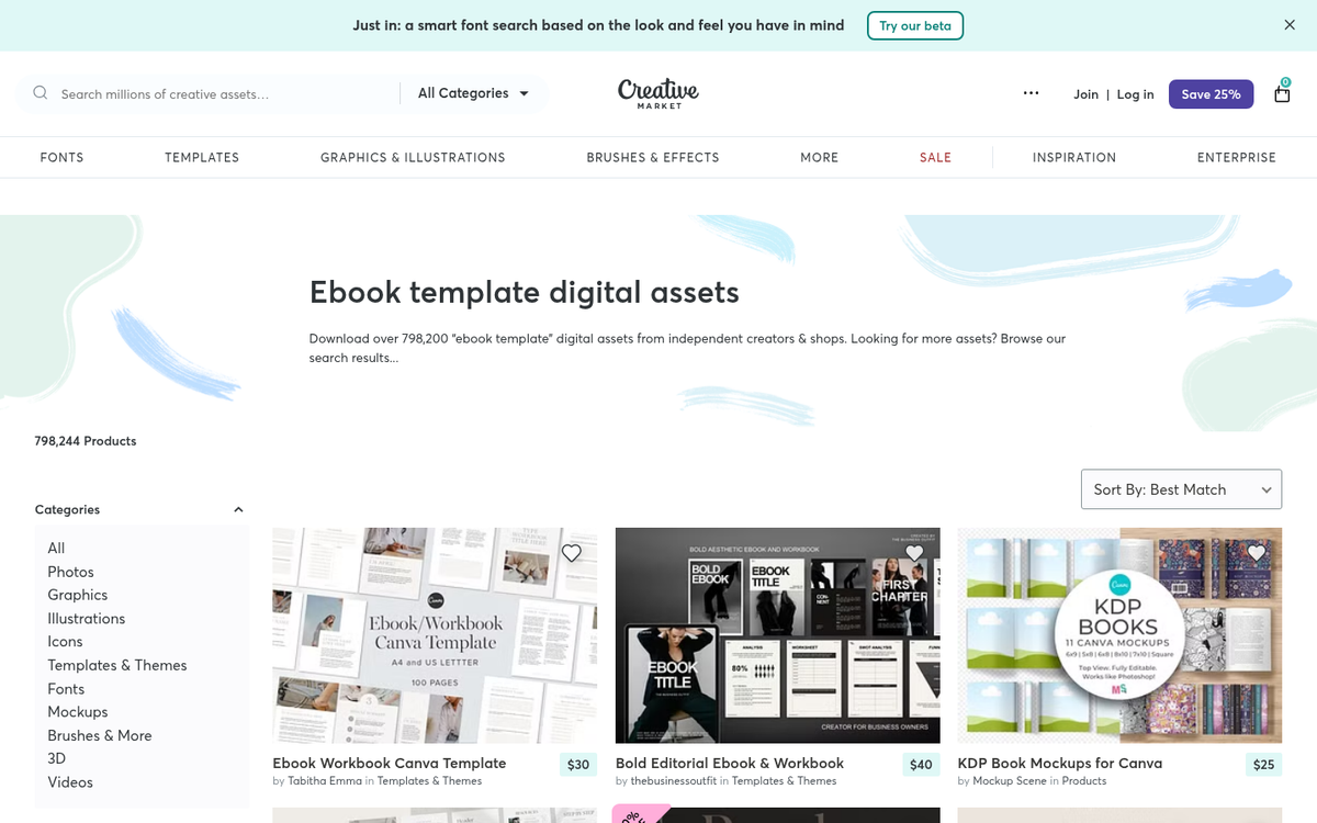 Paid eBook template design for download