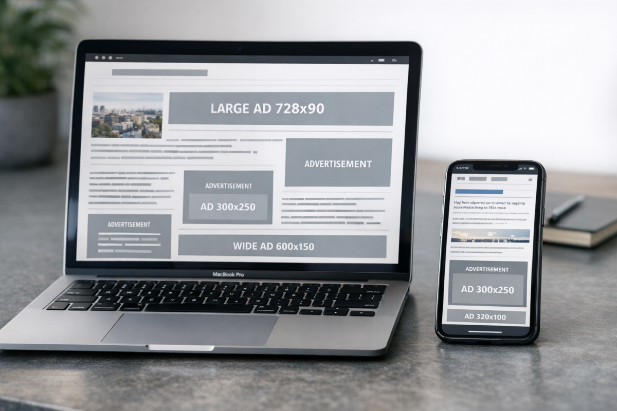 Google Display ad size comparison chart