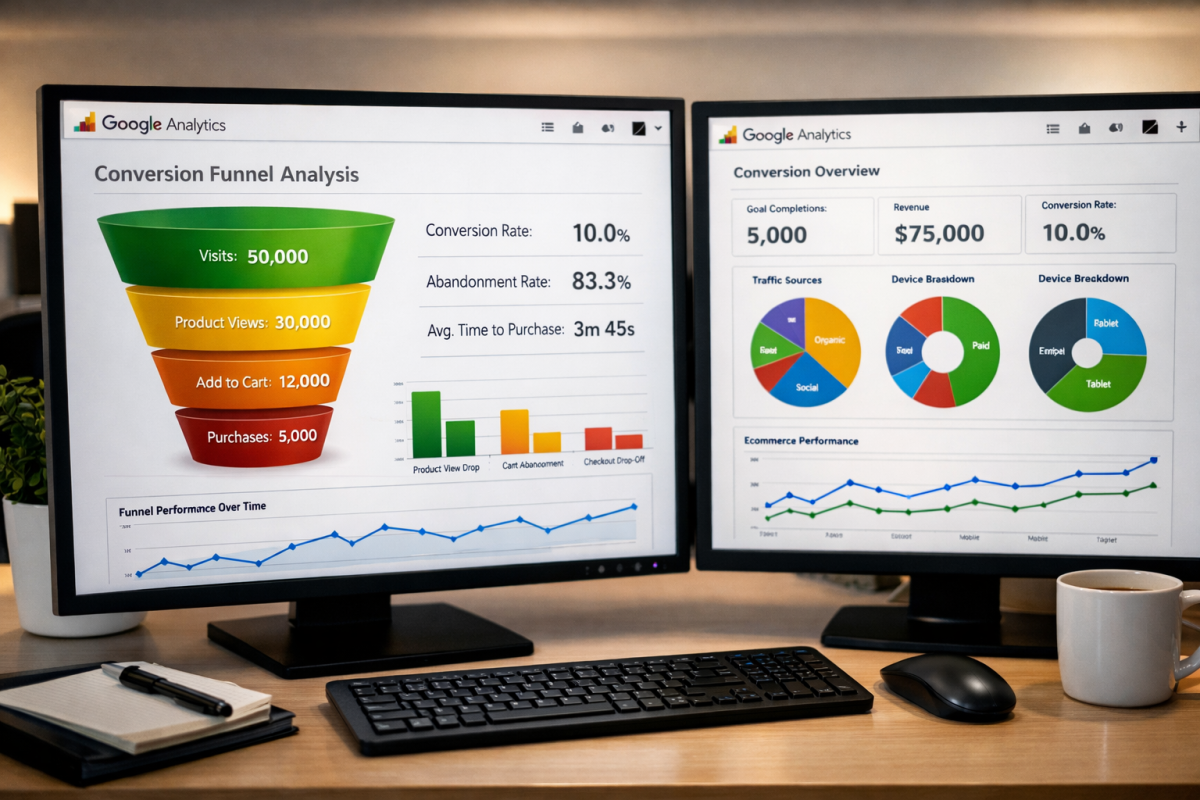 Google Analytics key events configuration screen