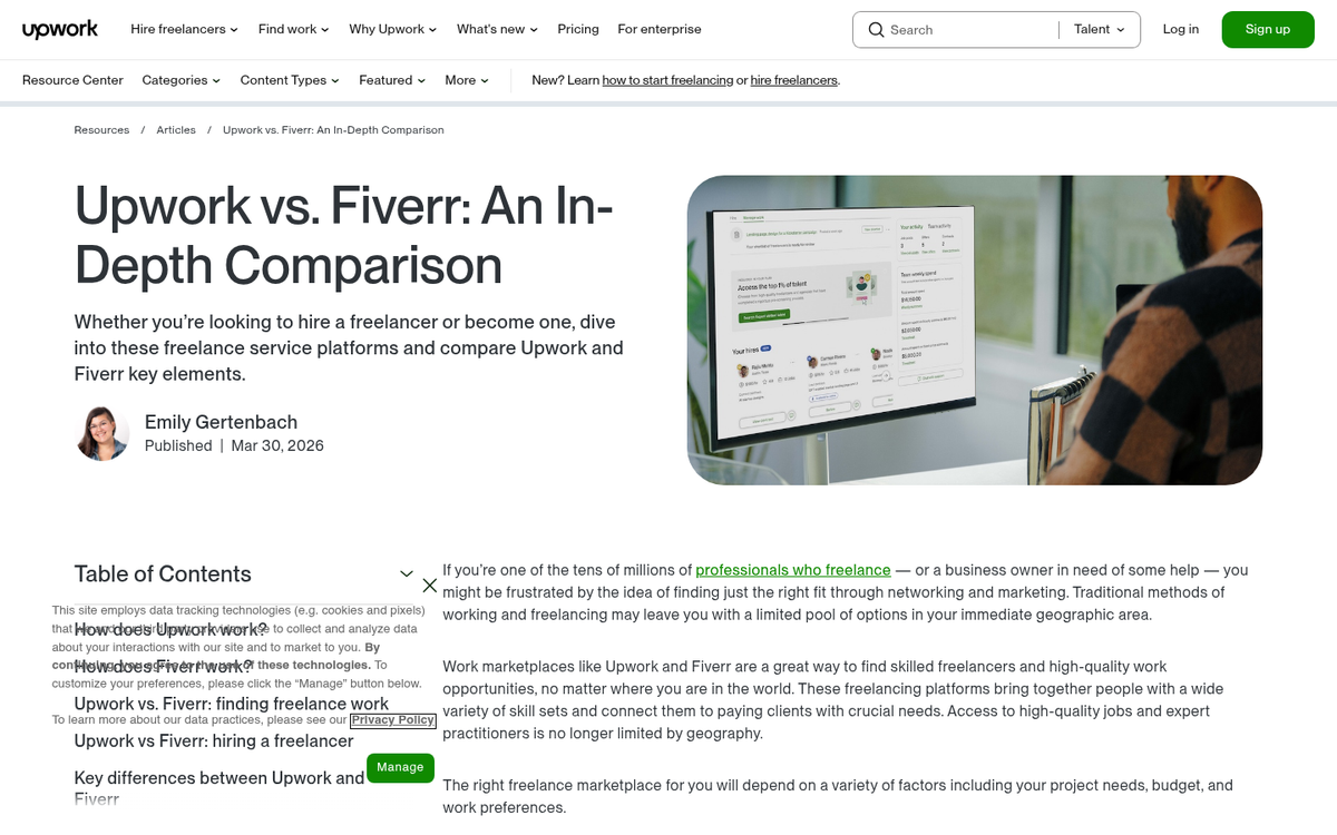 Online services ecommerce website screenshot