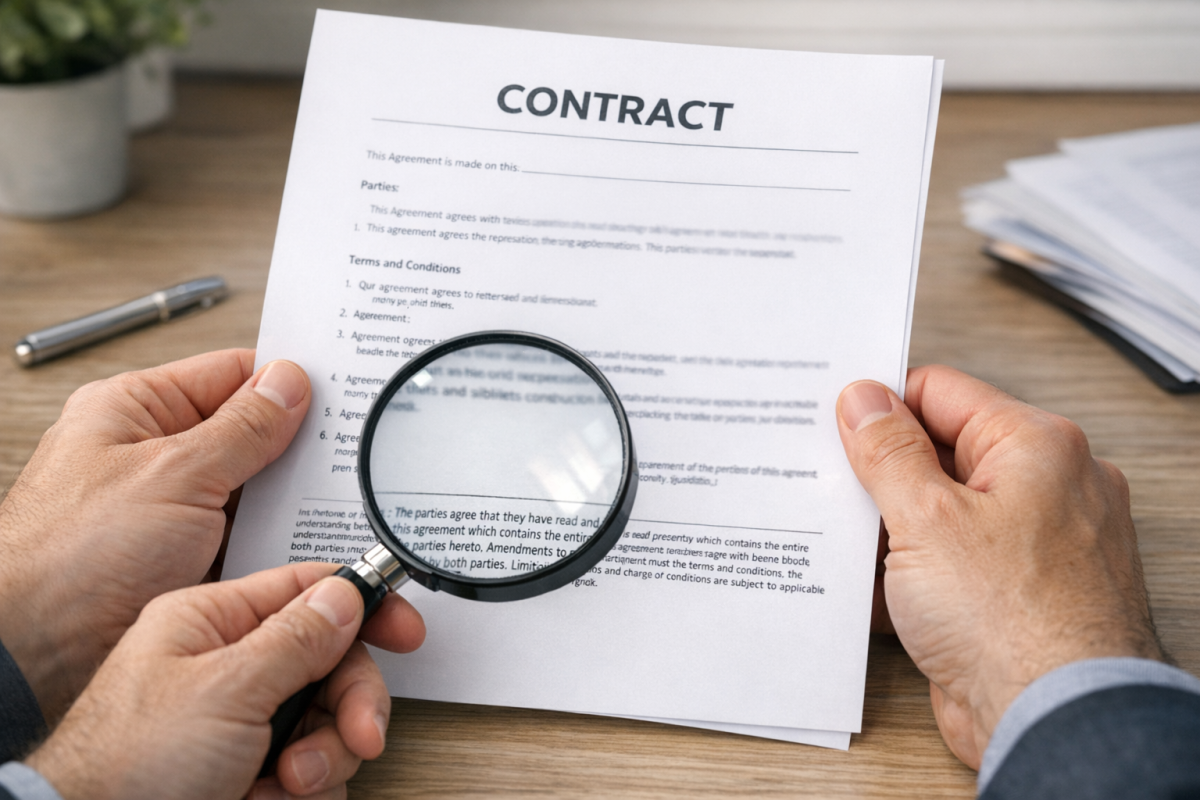 Person hiding price tag behind back