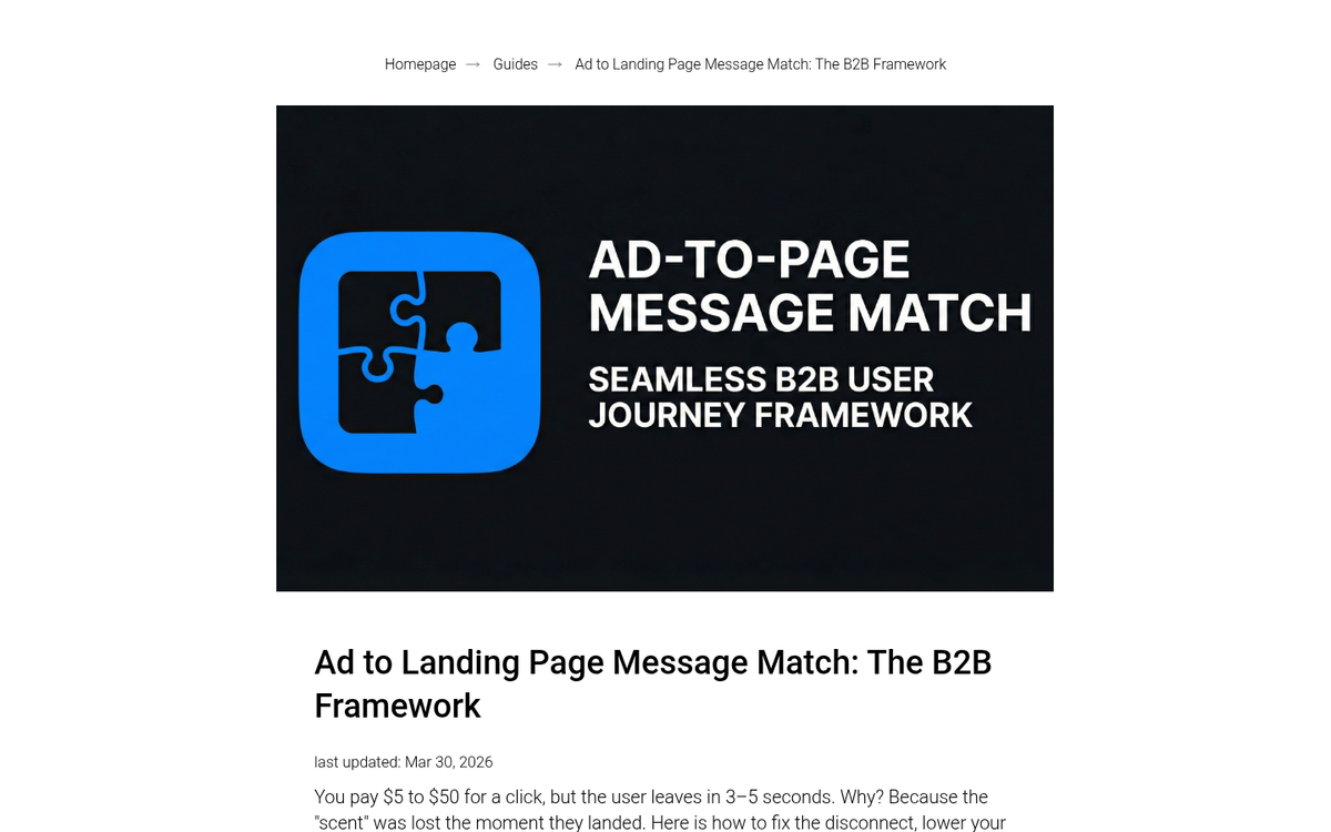 Landing page and traffic source comparison